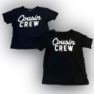 3/$20: Cousin Crew Black Kids T-Shirts Size 4T and 5T